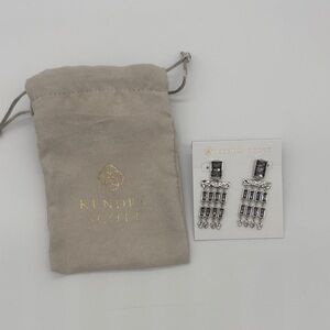 Kendra Scott NWOT Jack gray crystal Earrings